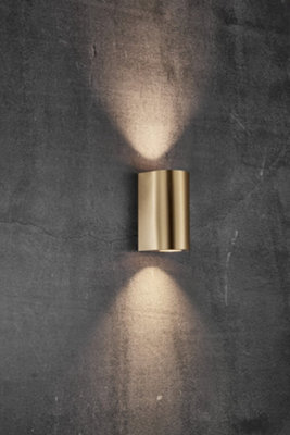 Nordlux Canto Maxi 2 Outdoor Patio Terrace Garden Wall Light In Brass (Height) 17Cm - image 1
