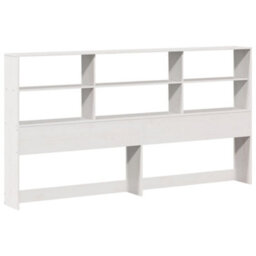 Berkfield Bookcase Bed Without Mattress White 180X200 Cm Super King Solid Wood Pine - thumbnail 7