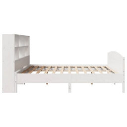 Berkfield Bookcase Bed Without Mattress White 180X200 Cm Super King Solid Wood Pine - thumbnail 5