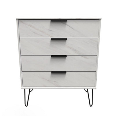 Osaka 4 Drawer Chest Of Drawers In Marble (Ready Assembled) - image 1