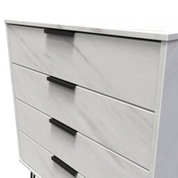 Osaka 4 Drawer Chest Of Drawers In Marble (Ready Assembled) - thumbnail 4