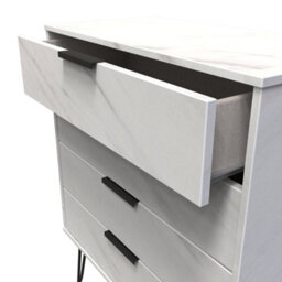 Osaka 4 Drawer Chest Of Drawers In Marble (Ready Assembled) - thumbnail 5