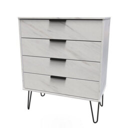 Osaka 4 Drawer Chest Of Drawers In Marble (Ready Assembled) - thumbnail 3