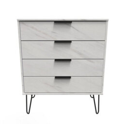 Osaka 4 Drawer Chest Of Drawers In Marble (Ready Assembled) - thumbnail 1
