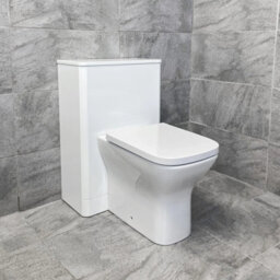 Hydros Vanity Suite Ensuite White Gloss Curved 1000mm Bathroom Sink & Wc Unit Pacific - thumbnail 4