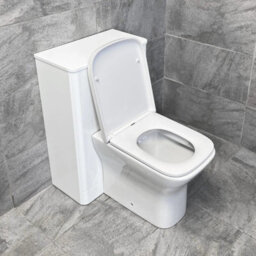 Hydros Vanity Suite Ensuite White Gloss Curved 1000mm Bathroom Sink & Wc Unit Pacific - thumbnail 5