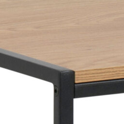 Furniture To Go Seaford Office Desk In Black & Oak - thumbnail 5