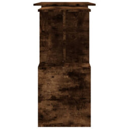 Berkfield Corner Desk Smoked Oak 200X50X76 Cm Engineered Wood - thumbnail 7