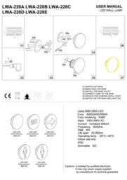 Ultra Beam Lighting Ultrabeam Round Black Indoor Led Wall Light 4 Watt Led 400 Lumen Width 162mm - thumbnail 4