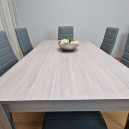 Kosy Koala Modern Grey Rectangle Dining Table Set With 6 Grey Chairs Dining Room Furniture - thumbnail 6