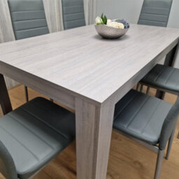 Kosy Koala Modern Grey Rectangle Dining Table Set With 6 Grey Chairs Dining Room Furniture - thumbnail 2