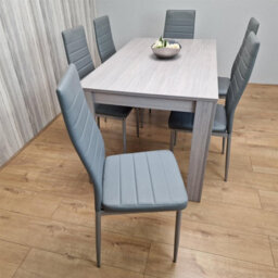 Kosy Koala Modern Grey Rectangle Dining Table Set With 6 Grey Chairs Dining Room Furniture - thumbnail 8