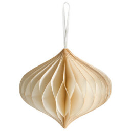 Beliani Set Of 20 Christmas Tree Ornaments Jolstra Paper Beige - thumbnail 4