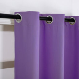 Happy Homewares Purple Blackout Curtains - Eyelet Thermal Curtain  - 66 X 84 Inch Drop - 2 Panel - thumbnail 5