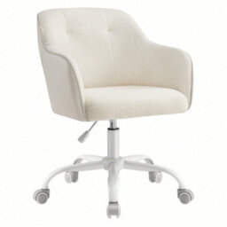 LEDREM Office Chair, Swivel Chair, Desk Chair, Makeup Vanity Chair, Adjustable Height, Armrests, 110 Kg Load - thumbnail 3