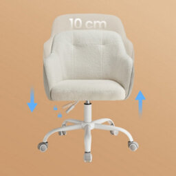 LEDREM Office Chair, Swivel Chair, Desk Chair, Makeup Vanity Chair, Adjustable Height, Armrests, 110 Kg Load - thumbnail 4