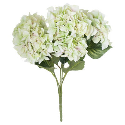 Wyld Haus Set Of 3 Shabby Green Hydrangea Artificial Flowers Bouquet - image 1