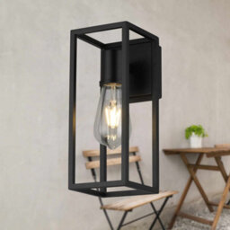 First Choice Lighting Set Of 2 Hale Black Ip44 Outdoor Wall Lights - thumbnail 5