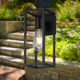 First Choice Lighting Set Of 2 Hale Black Ip44 Outdoor Wall Lights - thumbnail 4