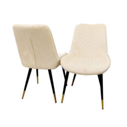 Stratus Interiors Luna Velvet Quilted Dining Chair Black, Green, Grey, Teal, Cream And Navy - Teal