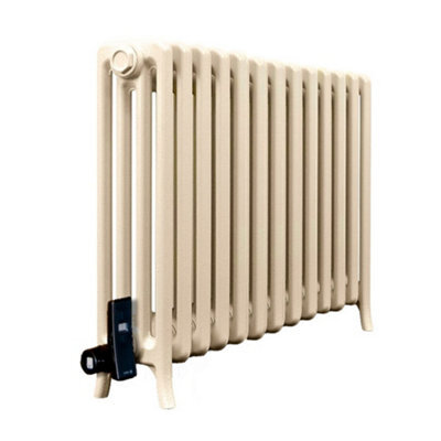 Electric 4 Column Classic Cast Iron Radiators 650mm (H) X 810mm (L) - Buttermilk Cream - image 1