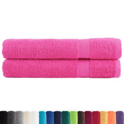 Berkfield Durable Premium Towels Solund 2 Pcs Pink 100X200 Cm 600 Gsm