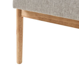 Wyld And Coco Retro Grey And Light-Brown Two-Seater Sofa With Wooden Frame, Mid-Century Style, W111 X D72 X H79Cm - thumbnail 8