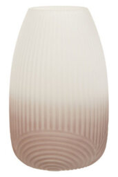 Orsina Large Grey Ombre Glass Vase, Ribbed Glass Vase, Textured Modern Vase, Chic Flower Vase, Grey Glass Vase - thumbnail 5