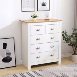 Furniturehmd Elegant 3+2 Drawer Chest Tall Dresser Storage Cabinet Organiser Unit For Bedroom,living Room, Hallway,office - thumbnail 2