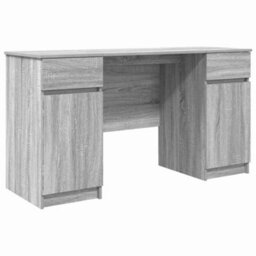 Berkfield Modern Desk Grey Sonoma 140X49X76 Cm Engineered Wood - thumbnail 1
