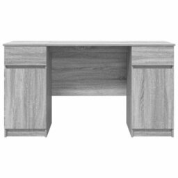 Berkfield Modern Desk Grey Sonoma 140X49X76 Cm Engineered Wood - thumbnail 7