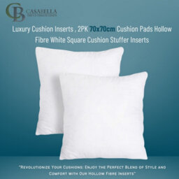 Casabella Luxury Cushion Inserts 70X70Cm Pack Of  4, Cushion Pads Hollowfibre White Square Cushion Insert, Sofa Cushions Inners - thumbnail 2