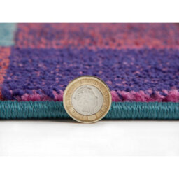 Multi Modern Geometric Easy To Clean Rug For Dining Room-80 X 240Cmcm (Runner) - thumbnail 4