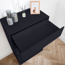 Home Treats 5 Chest Of Drawer Black Deep Chest Of Wooden Drawers - thumbnail 5