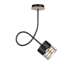 Luminosa Lighting Luminosa Casa Slim Pendant Ceiling Light Black, Wood, 25Cm, 1X E27