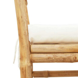 Walplus Garden Bench With Cushion Brown 110 X 38 X 65Cm Bamboo - thumbnail 7