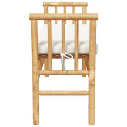Walplus Garden Bench With Cushion Brown 110 X 38 X 65Cm Bamboo - thumbnail 5