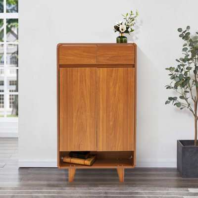 Thehotsale Brown 5-Tier Enryway Cabinet Shoe Storage Cabinet Brown - image 1