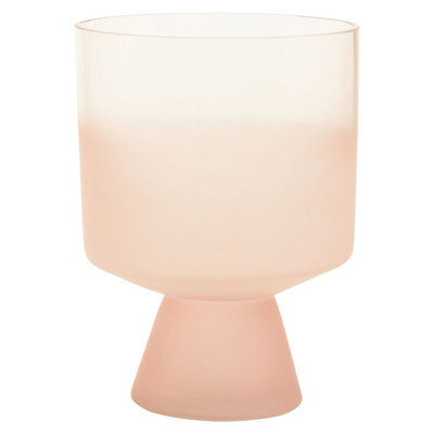 Orsina Small Matte Pink Ombre Glass Vase, Modern Two-Tonal Decorative Vase, Chic Flower Vase For Contemporary Homes - image 1