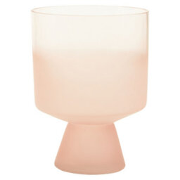 Orsina Small Matte Pink Ombre Glass Vase, Modern Two-Tonal Decorative Vase, Chic Flower Vase For Contemporary Homes