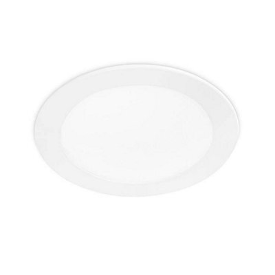 Luminosa Lighting Luminosa Easy Integrated Led Round Recessed Downlight Panel Matt White - Warm White