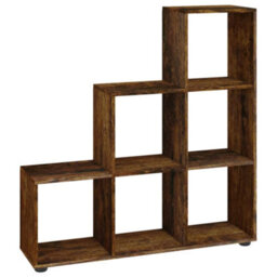 Berkfield Staircase Bookcase Smoked Oak 107 Cm Engineered Wood - thumbnail 2