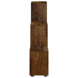 Berkfield Staircase Bookcase Smoked Oak 107 Cm Engineered Wood - thumbnail 5