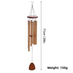 71 Cm Retro Gold Aluminium 6 Tube Wind Chimes For Garden And Home - thumbnail 2