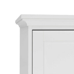 Wyld Haus Osaka Farmhouse Slim White Wooden Wardrobe 2 Doors - thumbnail 8