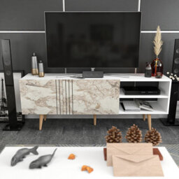 Decorotika Ronas 160Cm Wide Tv Stand Media Console For Tvs Up To 72 Inch - thumbnail 1