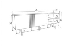 Decorotika Ronas 160Cm Wide Tv Stand Media Console For Tvs Up To 72 Inch - thumbnail 6