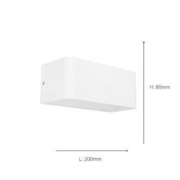 Eglo Sania-Z Smart Control Led White Cube Aluminium Wall Light - thumbnail 5