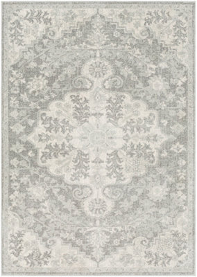 Livabliss Harput-Vintage Blue Orange Yellow Grey Traditional Boho Living Dining Bedroom Rug 160 X 220 Cm Easy Care, Non Shedding - image 1