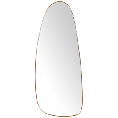 Beliani Wall Mirror Cergy 39 Cm 95 Cm Metal Gold - image 1